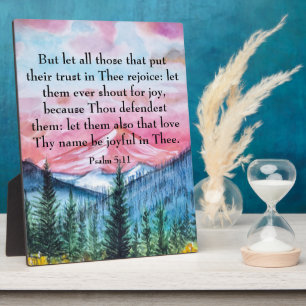 Psalm 5:11 plaque