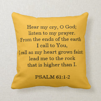 PSALM 61:1-2  Verses Throw Pillow