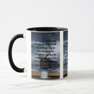 Psalm 61:1-3 KJV Bible Verse Two-Tone Mug