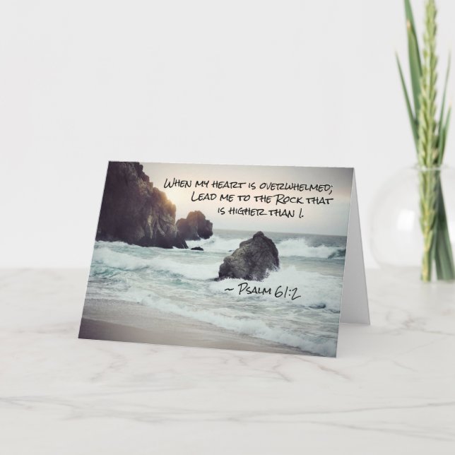 Psalm 61:2 Lead me to the Rock that is Higher Card (Front)