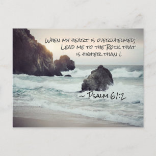 Psalm 61:2 Lead me to the Rock that is Higher Postcard