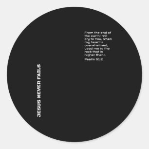 Psalm 61_2 seek god christian  classic round sticker
