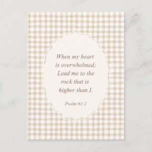 Psalm 61:2 When my heart is overwhelmed Postcard