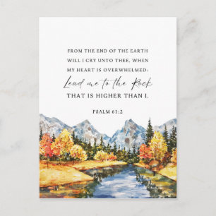 Psalm 61:2 When my heart is overwhelmed Postcard