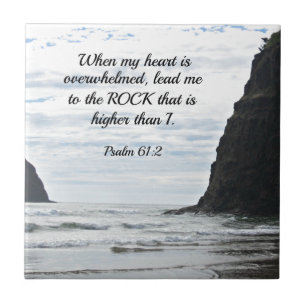 Psalm 61:2 When my heart is overwhelmed... Tile