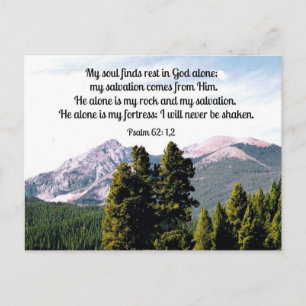 Psalm 62:1,2 postcard