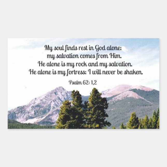Psalm 62:1,2 sticker (Front)