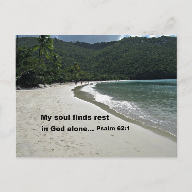 Psalm 62:1 postcard (Front)