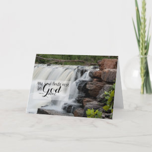 Psalm 62 Waterfall - Encouraging Scriptures Card