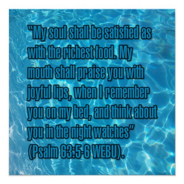 Psalm 63:5-6 WEBU Poster (Front)