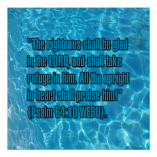 Psalm 64:10 WEBU Poster