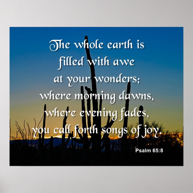 Psalm 65:8 Songs of Joy Poster (Front)