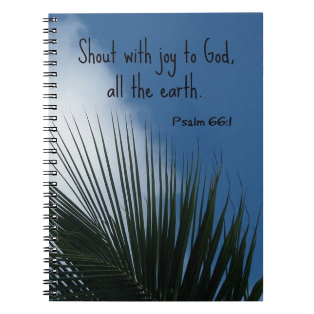 Psalm 66:1 Shout with joy to God... Notebook (Front)