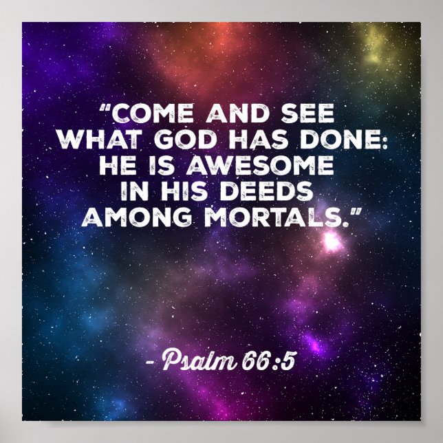 Psalm 66:5  poster (Front)
