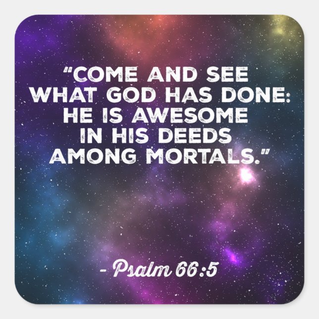 Psalm 66:5  square sticker (Front)