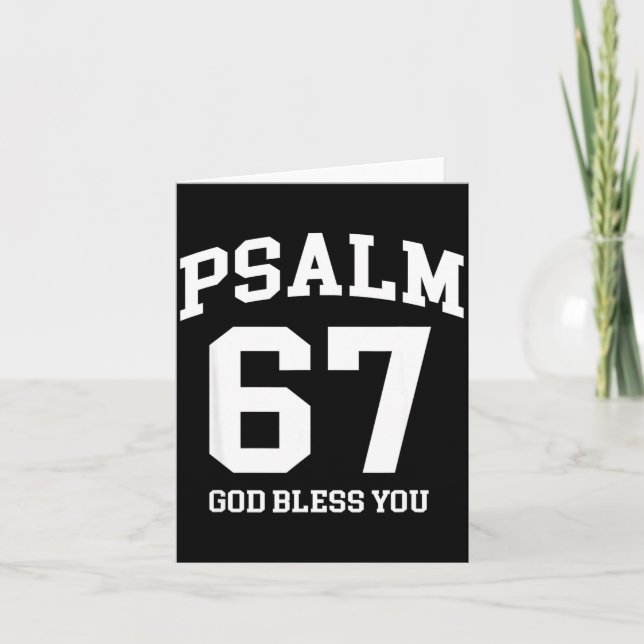 Psalm 67 Christian 6 7 Six Seven Jesus Funny Meme  Card (Front)