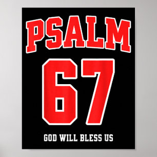 Psalm 67 God Will Bless Us Varsity Number 67  Poster