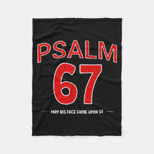 Psalm 67 May His Face Shine Un Us Faith Christian Fleece Blanket