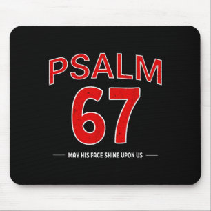 Psalm 67 May His Face Shine Un Us Faith Christian Mouse Pad