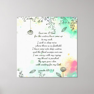 Psalm 69 canvas print