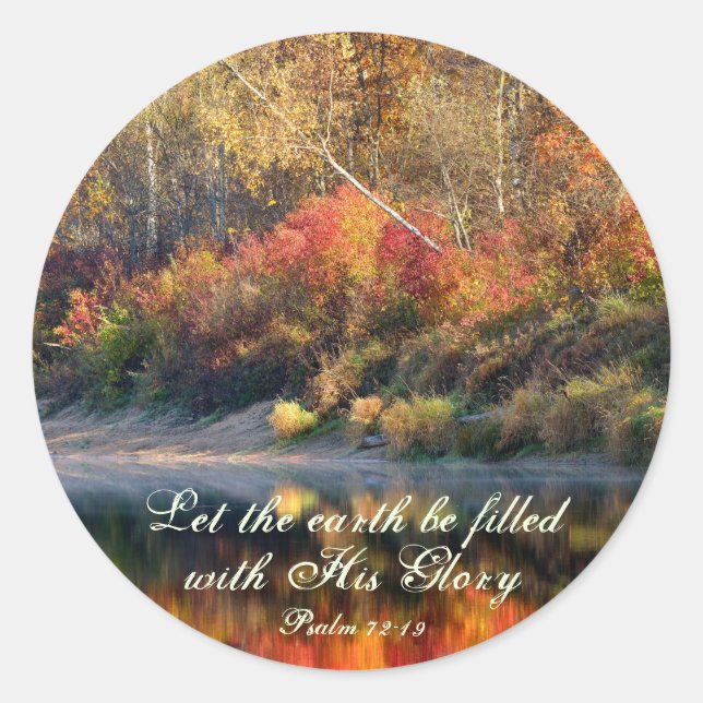 Psalm 72:19 Bible Verse God's Glory Stickers (Front)