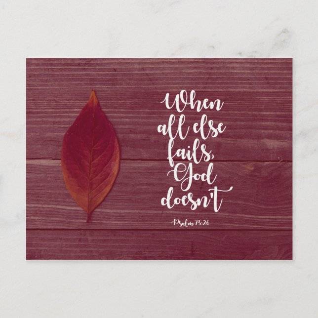 Psalm 73:26 - When all else fails Postcard (Front)