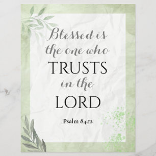 Psalm 84:12 Christian Bible Verse Flyer