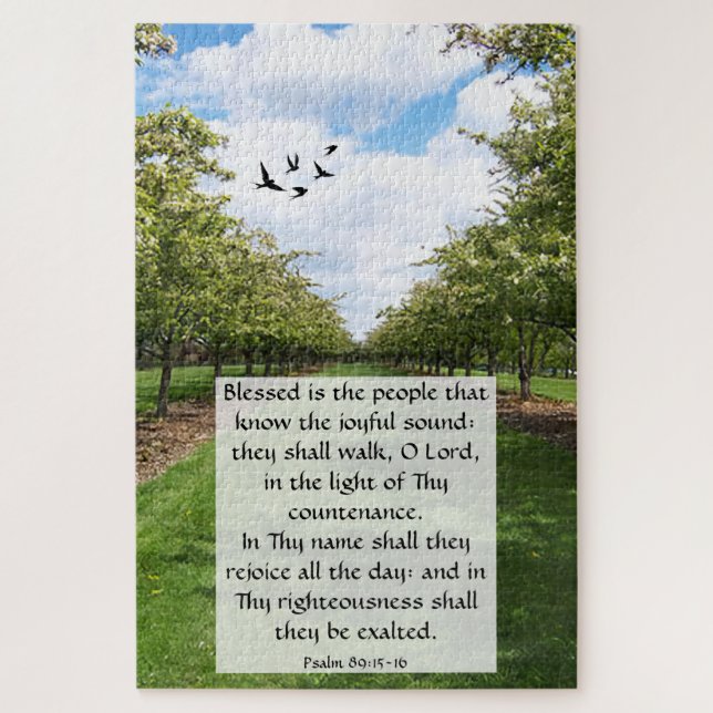 Psalm 89:15-16 jigsaw puzzle (Vertical)