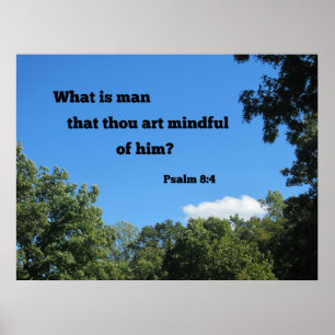 Psalm 8:4 What is man that thou art mindful of him Poster