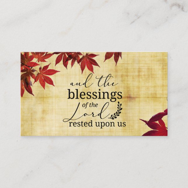 PSALM 90:17 Blessings of the Lord Rested Upon Us Business Card (Front)