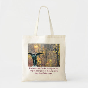Psalm 91:11 angle in autumn woods bag