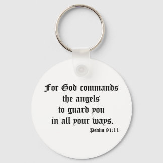 Psalm 91:11 keychain
