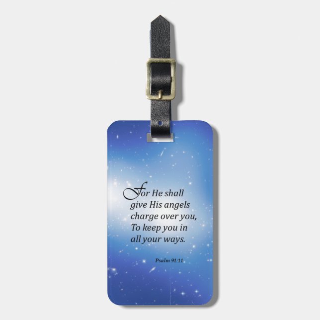 Psalm 91:11 luggage tag (Front Vertical)