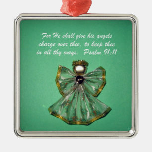 Psalm 91:11 metal ornament