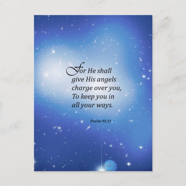 Psalm 91:11 postcard (Front)