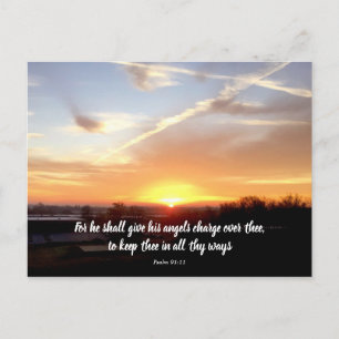 Psalm 91:11 (sunrise) postcard