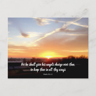 Psalm 91:11 (sunrise) postcard
