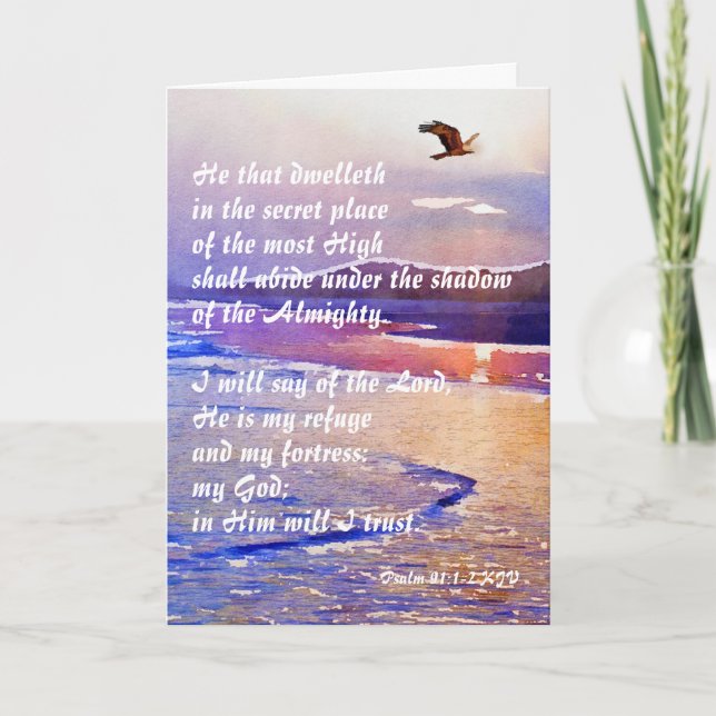 Psalm 91:1-2 He that dwelleth in the secret place Card (Front)