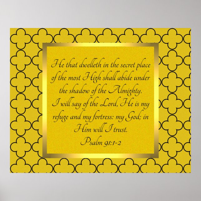 Psalm 91:1-2 poster (Front)
