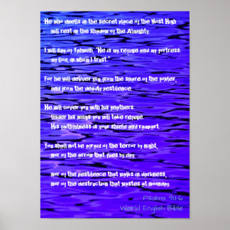 Psalm 91:1-6 Good Words Poster