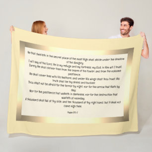Psalm 91:1-7 fleece blanket