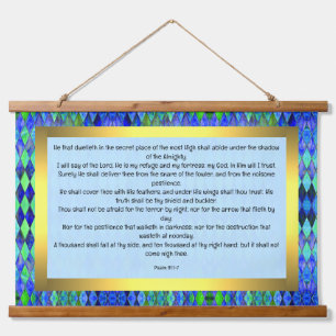 Psalm 91:1-7 hanging tapestry