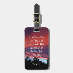 Psalm 91:1 Dwell in the Secret Place, Custom Luggage Tag