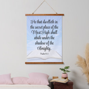 Psalm 91:1 hanging tapestry