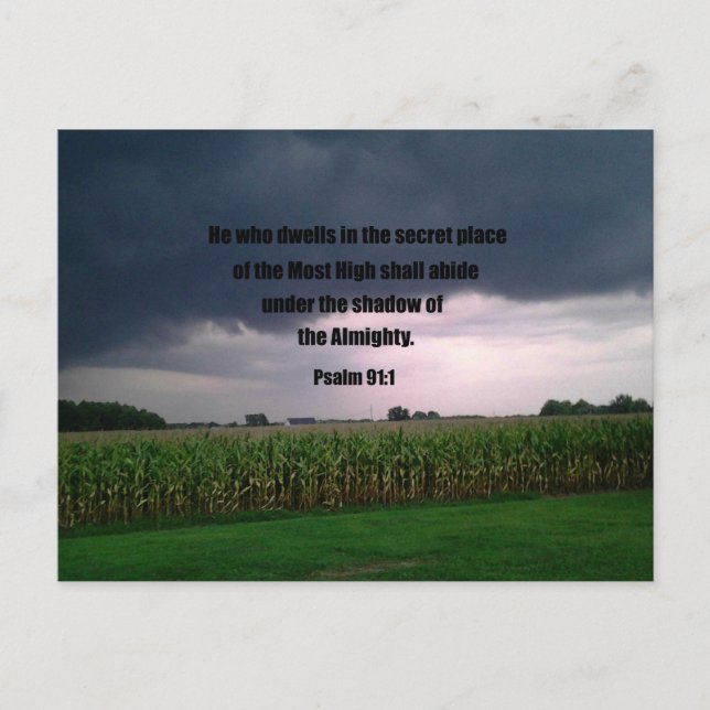Psalm 91:1 He who dwells in the secret place... Postcard (Front)