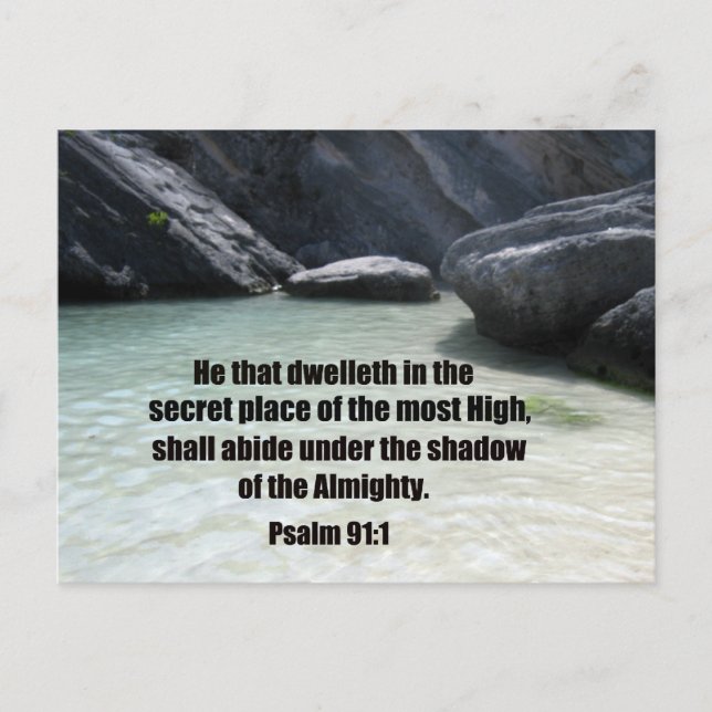Psalm 91:1 postcard (Front)