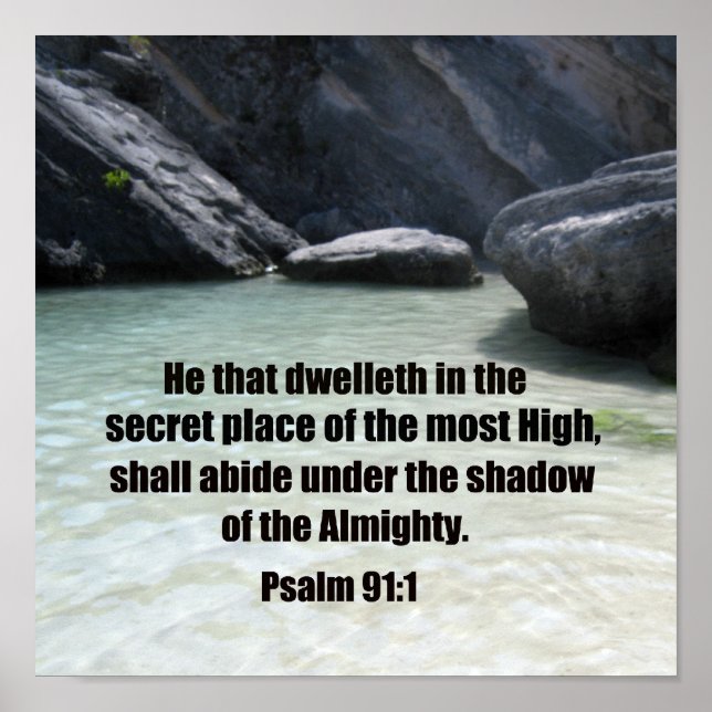 Psalm 91:1 poster (Front)