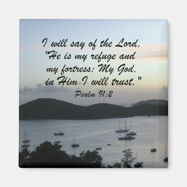Psalm 91:2 magnet (Front)