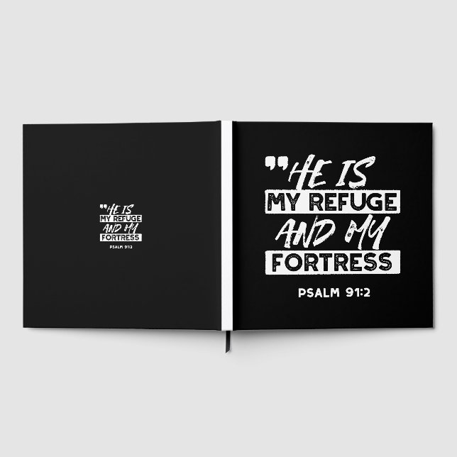 Psalm 91:2 – My Refuge and My Fortress Christian Guest Book (Full)