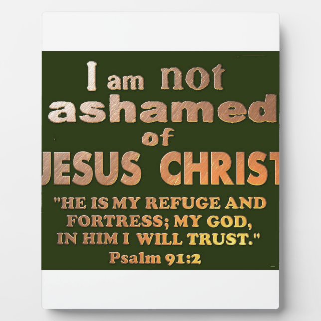 Psalm 91:2 plaque (Front)